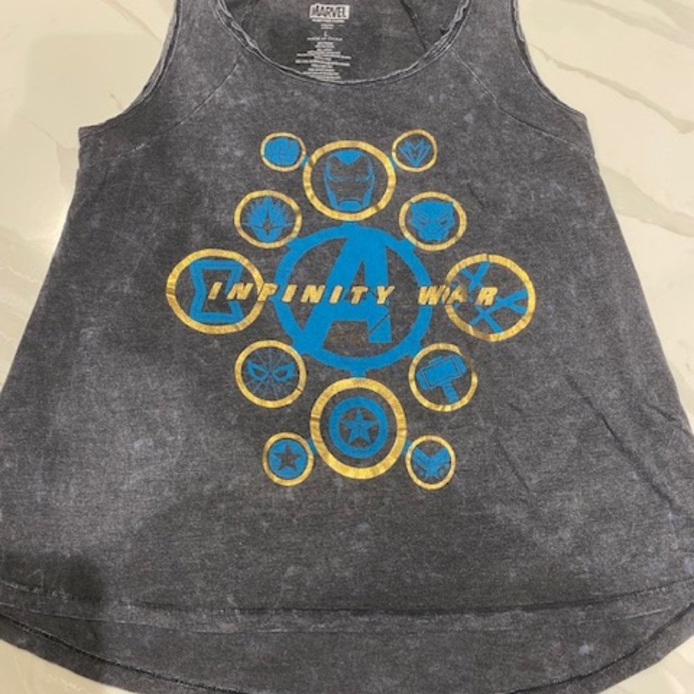 Disney Parks Authentic Womens Large Tank Top Marvel Infinity War Avengers